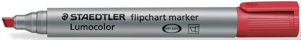 Lumocolor Flipchart marker mit Keilspitze 2-5mm rot