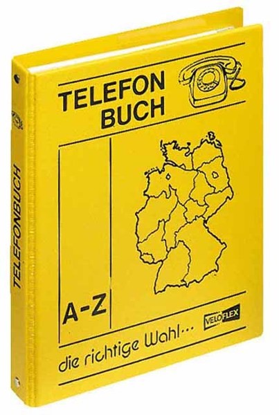 Telefon Ringbuch A5 gelb 4-Ring 16mm