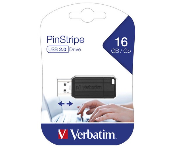 Speicherstick USB 2.0 16 GB PinStripe schwarz