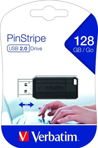 Speicherstick USB 2.0 128 GB PinStripe schwarz
