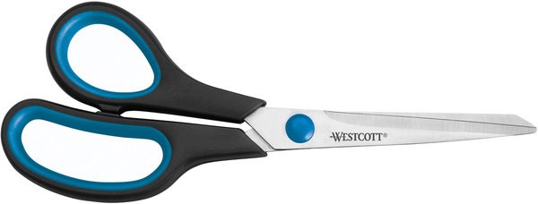 Westcott Easy Grip Schere 21,0cm blau-schwarzer Kunststoffgriff