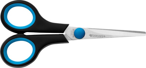Westcott Easy Grip Schere 14cm blau-schwarzer Kunststoffgriff