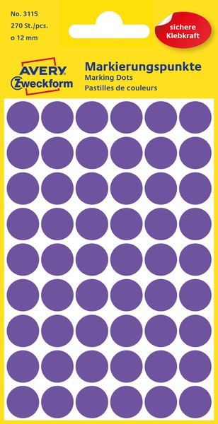 Markierungspunkte violett 12mm