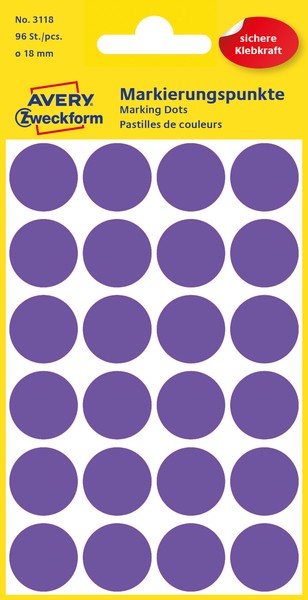 Markierungspunkte violett 18mm