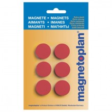 Magnete Discofix Hobby geblistert Rot, 25 mm 6 Stück