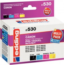 edding Tinte edd-530, Multipack ersetzt Canon PGI-1500XLBK/C/M/Y
