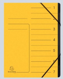 Ordnungsmappe Colorspan 7 Fächer, gelb innen schwarz