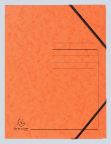 Eckspanner mit Gummizug, A4, orange ohne Klappen - Colorspan