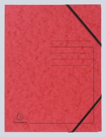 Eckspanner mit Gummizug, A4, rot ohne Klappen - Colorspan