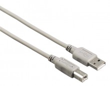 USB Anschlusskabel A-Stecker-B-Stecker 1,8m grau verbindet PC