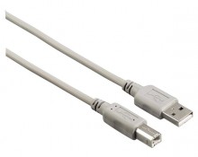 USB Anschlusskabel A-Stecker-B-Stecker 5m grau verbindet PC