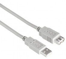 USB Verlängerungskabel A-Stecker- A-Kupplung 1,8m grau zum Verlängern