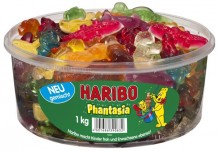 Haribo Phantasia 1 KG Party Box Fruchtgummi mit Schaumzucker, gratis