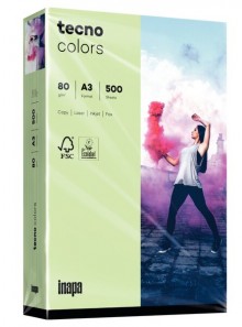 Kopierpapier, Tecno Colors, A3, 80g, mittelgrün
