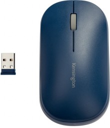 Maus, klabellos, Bluetooth und Nano-USB-Empfänger, blau