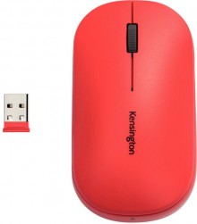 Maus, klabellos, Bluetooth und Nano-USB-Empfänger, rot