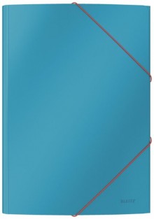 Eckspannermappe Cosy Karton, blau blau, A4, für ca. 150 Blatt, 3 Klappen