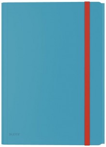 Eckspannermappe Cosy PP mit Tasche blau, A4, für ca. 150 Blatt, 3 Klappen