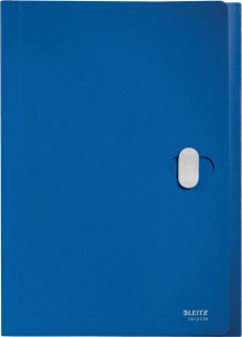 Projektmappe Recycle, DIN A4, PP, blau 5 Fächer, für ca. 250 Blatt (80g/qm),