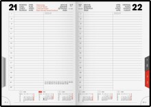 Rido Buchkalender Roma Balcron 2023 1Tag/1Seite, schwarz, 14,2x20cm