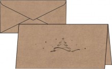 Weihnachts-Karten Christmas Tree (inkl. Umschläge), br. Kraftkarton