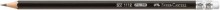 Bleistift mit Gummitip 1112 HB 6-Kant, schwarz