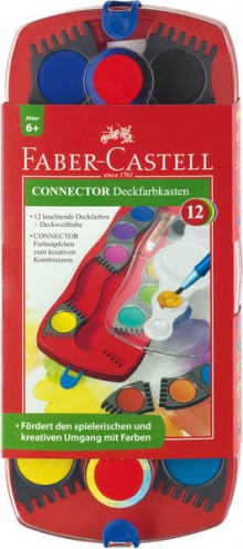 Faber Castell Farbkasten Connector, 12 Deckfarben