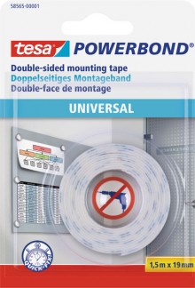 Powerbond Universal 1,5 m x 19 mm für leichte und flache Gegenstände.