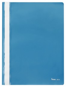 Schnellhefter A4, dokumentenecht, PP, blau, transparenter Deckel