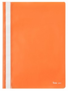 Schnellhefter A4, dokumentenecht, PP, orange, transparenter Deckel