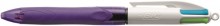 4-Farb-Kugelschreiber Grip Fun 0,4 mm lila/weiß