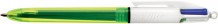 BIC 4 Colours Fluo Vierfarbdruckkugelschreiber in grün