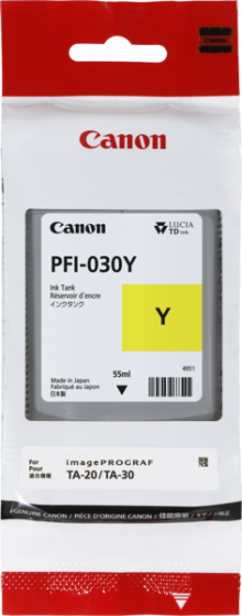 Tinte PFI-030Y, gelb für IPF TA20 / TA30, Inhalt: 55 ml