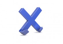 Mega Magnete Cross XL blau, 90 x 90 mm incl. 2 Haken
