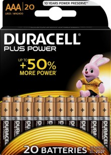Batterie Alkaline, Micro, AAA LR03, 1.5V, Plus Power