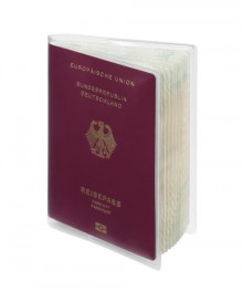 Ausweishülle Reisepass, 2-teilig 189x129mm, PP, dokumentenecht