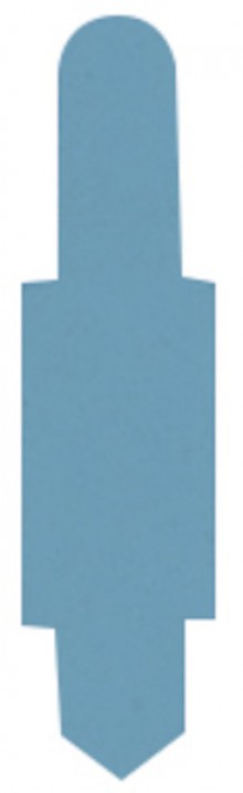 Stecksignale 15 x 55, PVC, h-blau zum Einstecken in Schlitzstanzungen