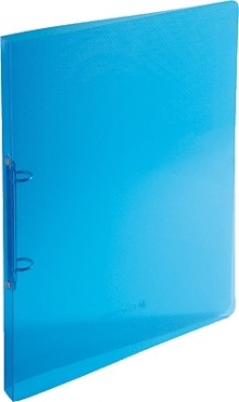 Ringbuch A4 2-Ring 15mm PP transparent blau