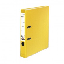 Recycolor Ordner, A4, 50mm, mit geklebtem Rückenschild, gelb, FSC,