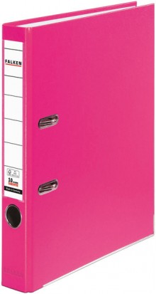 Ordner PP-Color A4 50mm pink mit Eisteckschild