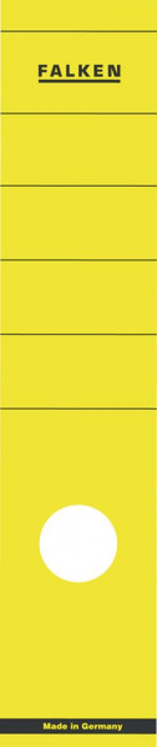 Rückenschilder lang/breit gelb 60x290mm 10 Stück