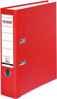 Ordner PP-Color A4 80mm rot mit Eisteckschild