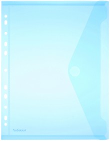 FolderSys PP-Umschlag in blau mit Abheftrand und Dehnfalte