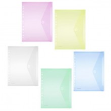 FolderSys PP-Umschlag in verschiedenen Farben, mit Abheftrand und Dehnfalte