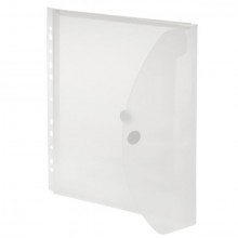 FolderSys PP-Umschlag in transparent mit Abheftrand und Dehnfalte