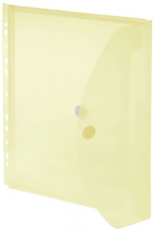 FolderSys PP-Umschlag in gelb mit Abheftrand und Dehnfalte