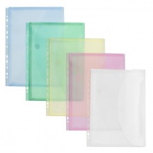 FolderSys PP-Umschlag in verschiedenen Farben mit Abheftrand und Dehnfalte