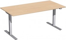 Schreibtisch Elektro-Hubtisch Flex B1600xT800xH650-1250mm, Buche/silber