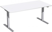 Schreibtisch Elektro-Hubtisch Flex B1600xT800xH650-1250mm, weiß/silber