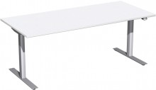 Schreibtisch Elektro-Hubtisch Flex B1800xT800xH650-1250mm, weiß/silber